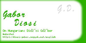 gabor diosi business card